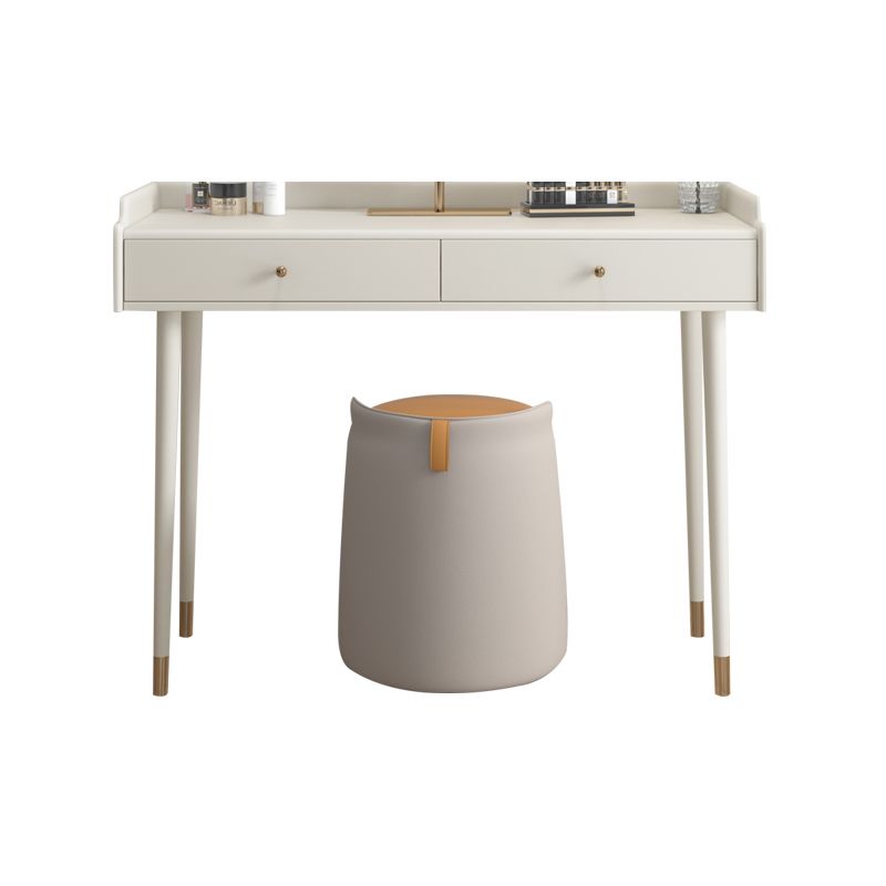 Bedroom Contemporary Storage Box 2-Drawer Cream Vanity Dressing Table