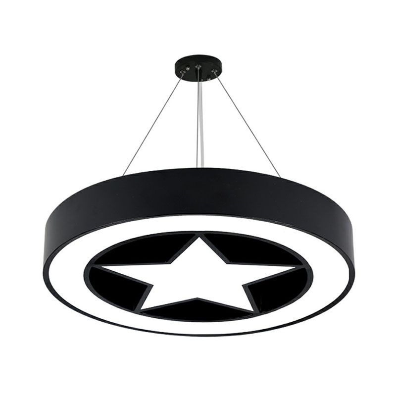 Minimalist Circular Shape Chandelier Lighting Acrylic Meeting Room LED Pendant Light