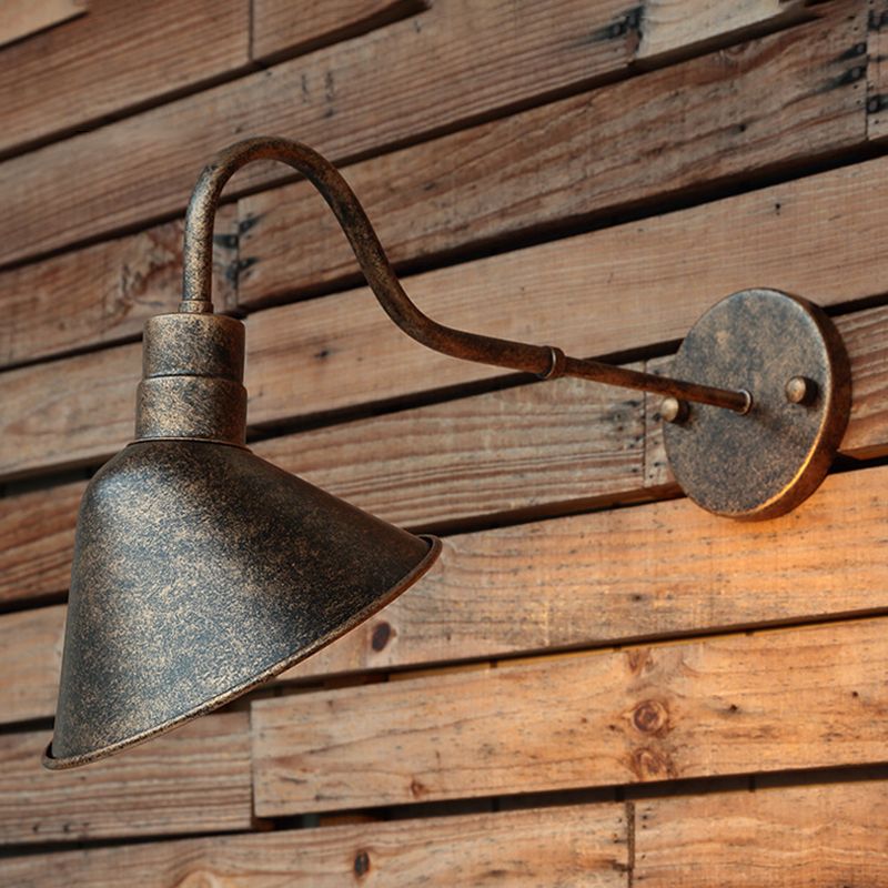 Industrial Cone Wall Light Fixture Metal 1 Light Wall Sconce