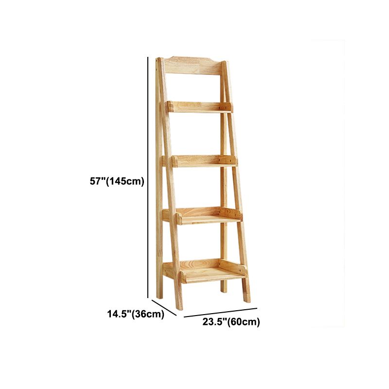 Contemporary Vertical Bookcase Wooden Open Back Bookshelf for Home