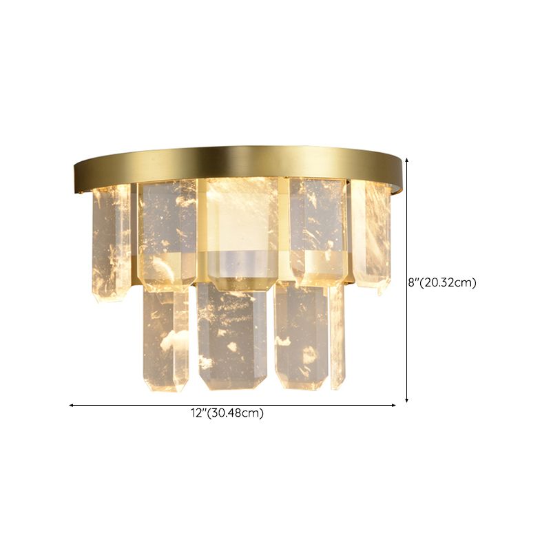 Modern Style Wall Light Crystal 1 Light Sconces in Transparent for Bedroom