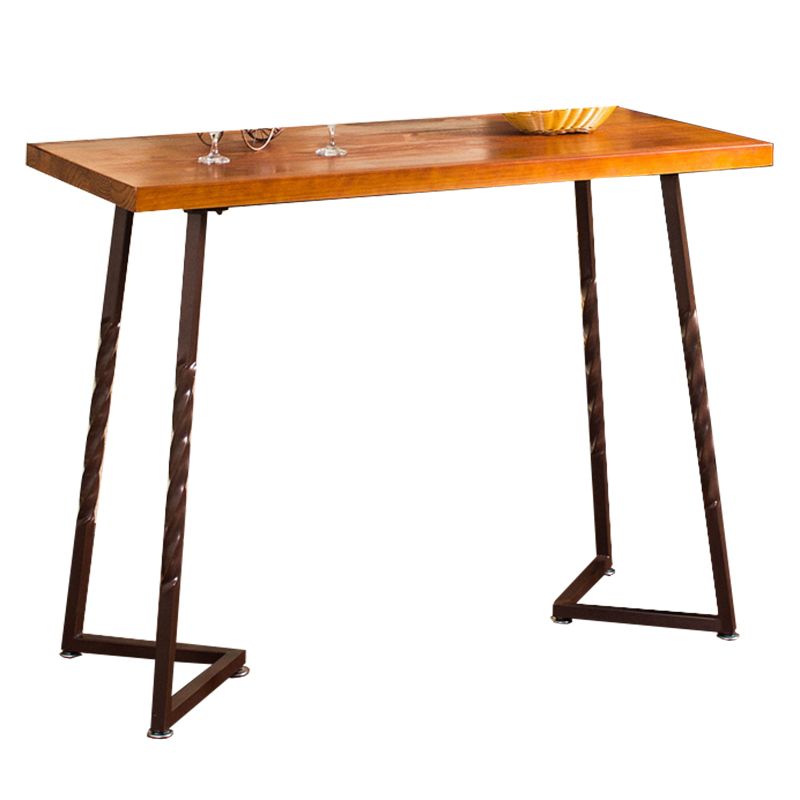 Industrial Style Solid Wood Pub Dining Set 1/2/5 Pcs Rectangular Pub Set for Home