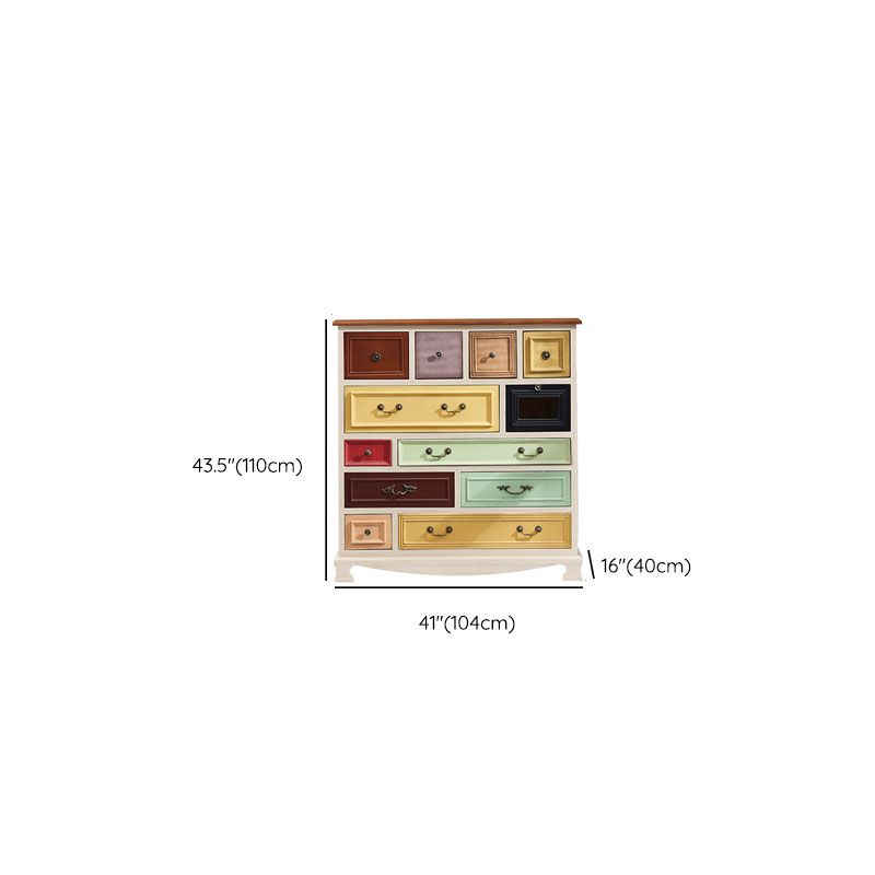 Coastal Storage Chest Dresser Solid Wood Storage Chest with 8/10/11/12 Drawers