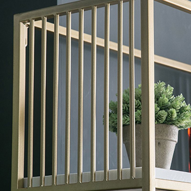 Glam Vertical Open Book Shelf Metal Etagere Shelf Bookcase for Office
