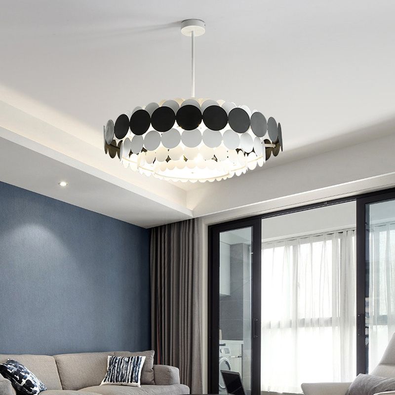 Lampadario in stile nordico semplice luce sospesa con ombra acrilica per camera da letto