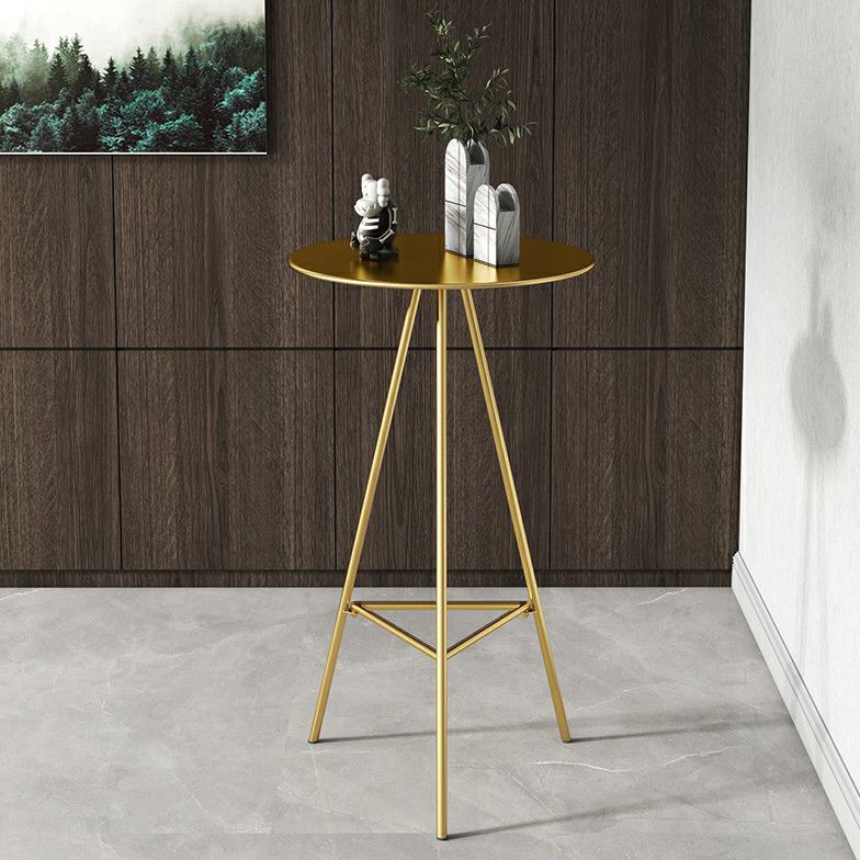 Mesa de comedor de barra de interior industrial Pedestal Bistro Table con reposapiés