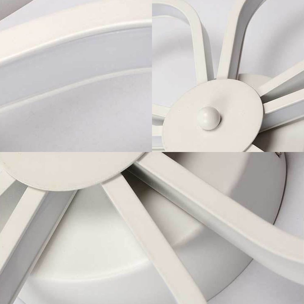 Mur à fleurs acrylique Light Mothed Modern White LED Pince Lumière en lumière chaude / blanche pour la salle à manger