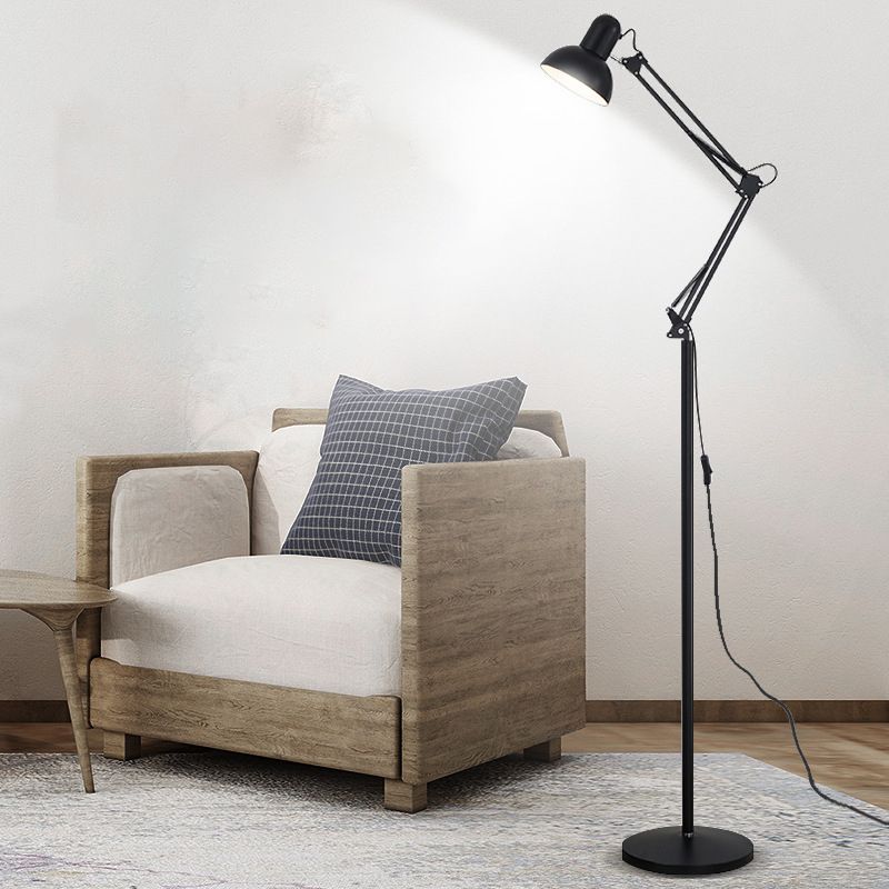 Geometric Shape Metal Floor Light Modern Style Single Light Floor Mount Light