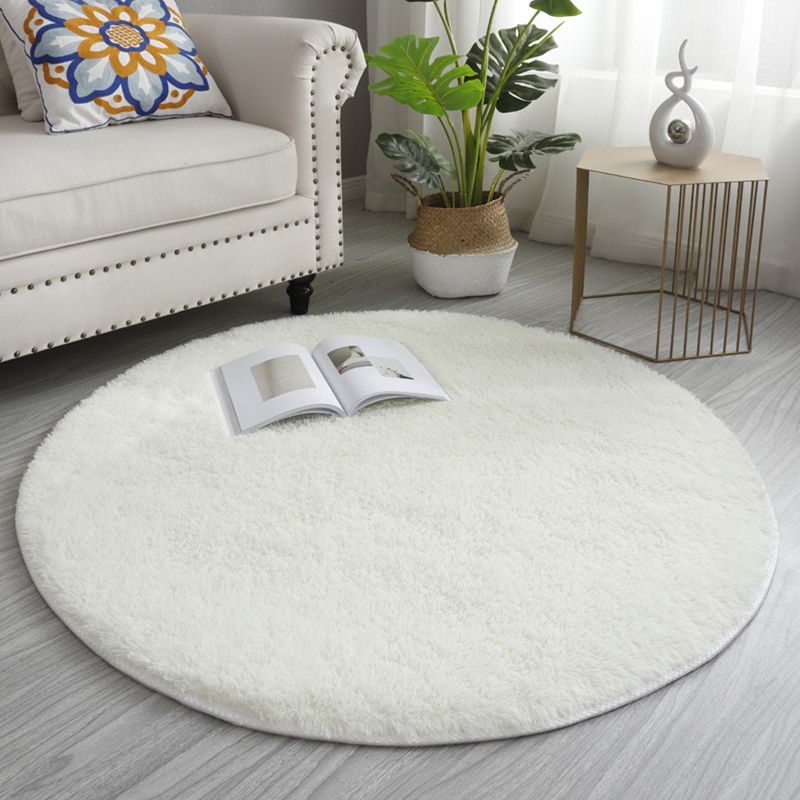 Casual Living Room Rug Multi Colored Solid Color Indoor Rug Polyster Non-Slip Backing Easy Care Carpet