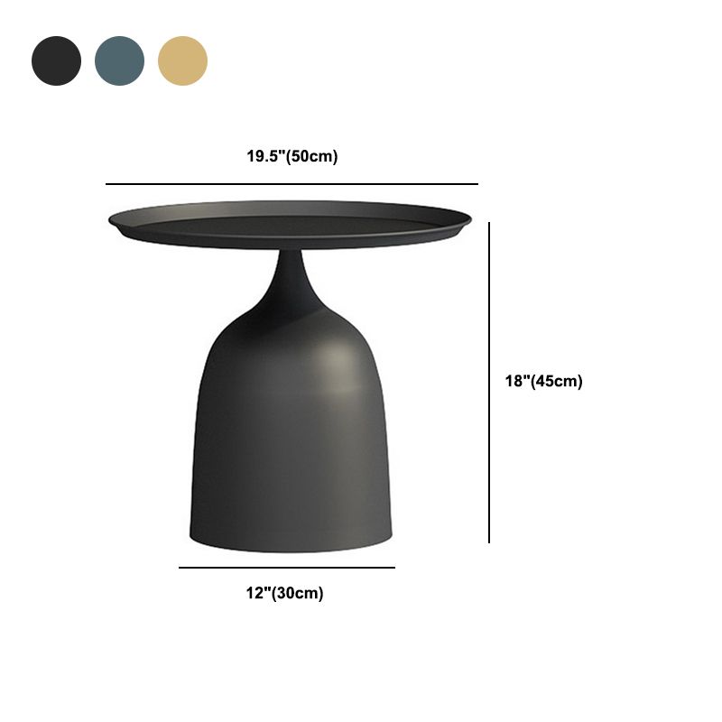 11.8" inch Wide Mid-Century Sofa Side Accent Table Metal Pedestal End Table