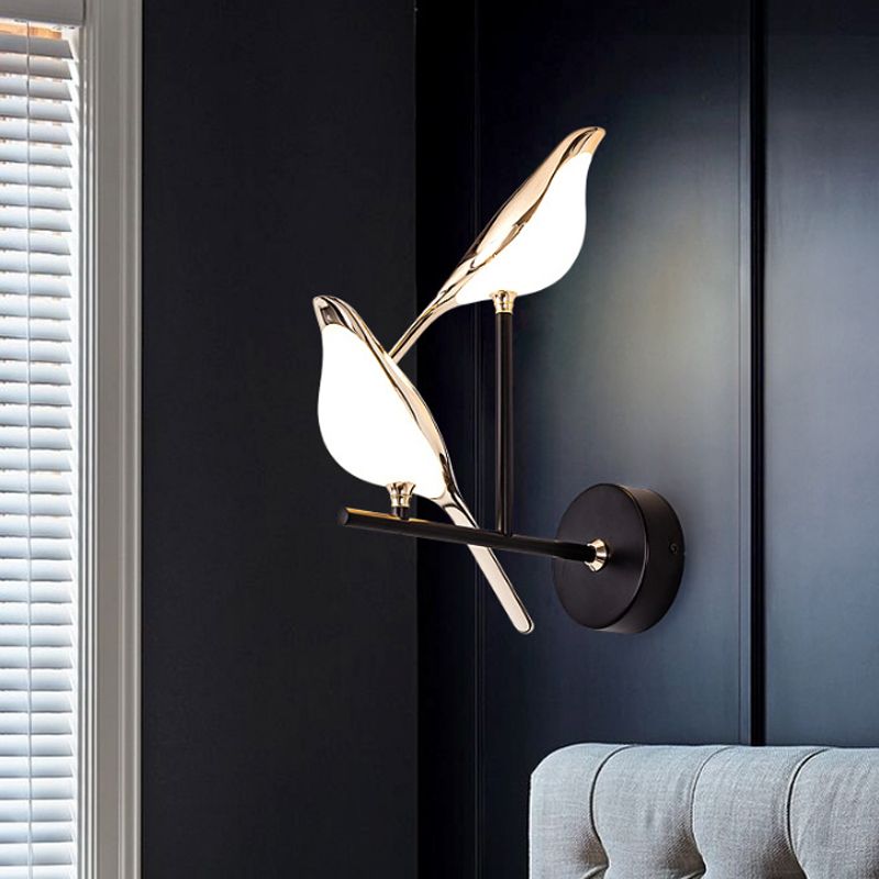 Modern Style Bird Shaped Sconce Light Fixtures Metal Multi Lights Wall Mounted Lighting