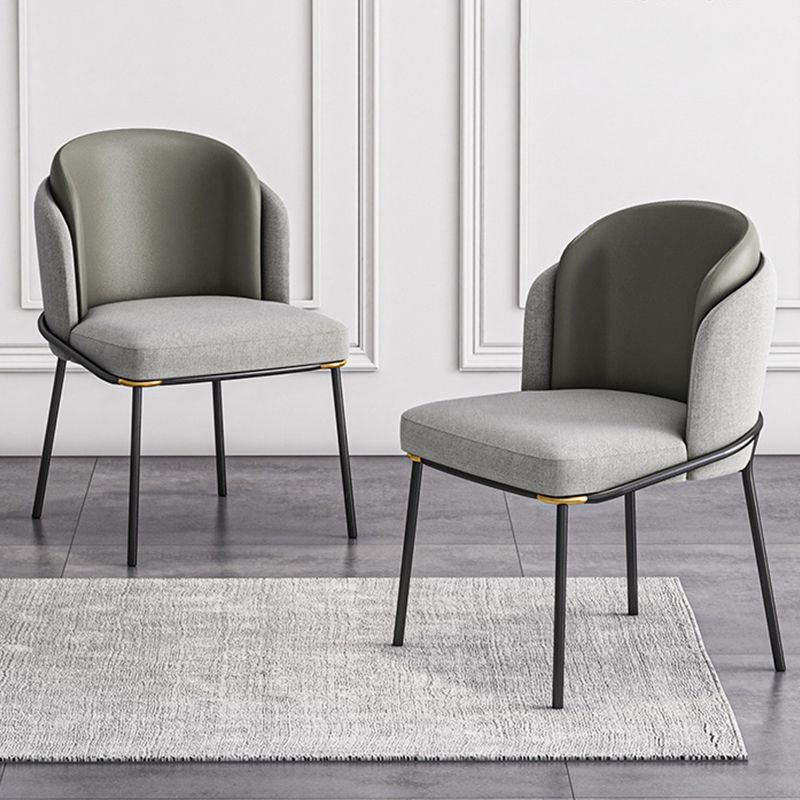 Glam Parsons Side Chair Upholstered Indoor Dining Chair for Home