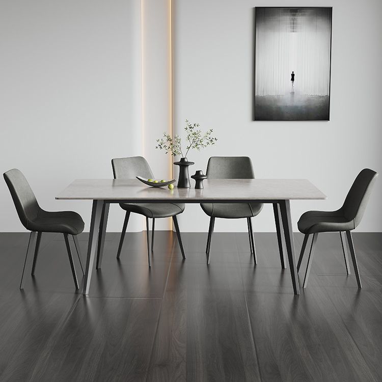 Modern Sintered Stone Top Dining Set Rectangle 1/4/5 Pieces Dining Room Table Set