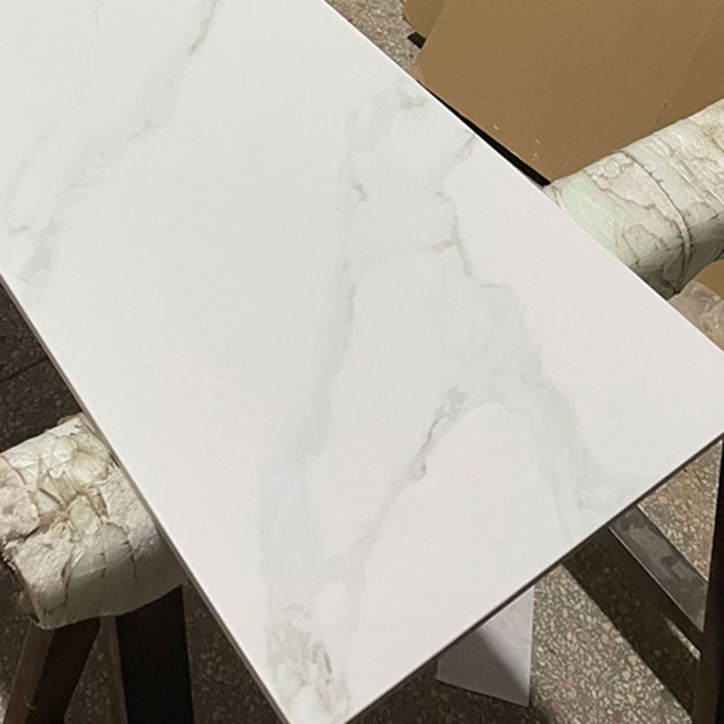 Rectangle Industrial Style Bar Table 42-inch Height Iron Pedestal Bistro Table