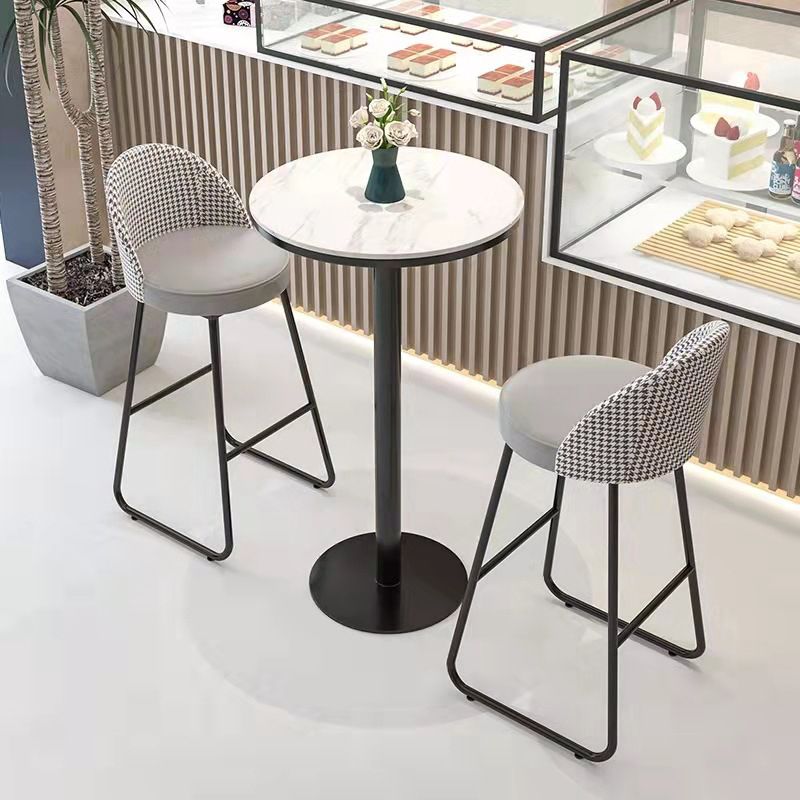 Modern 1/2/3 Pieces Sintered Stone Pub Table Set Fixed Table Counter Table