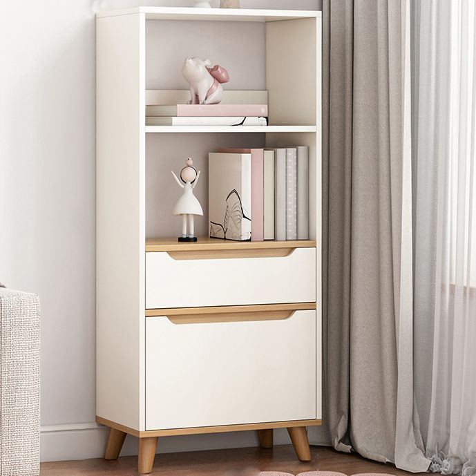 Standard Bookshelf with Drawer Modern Shelf Bookcase for Office