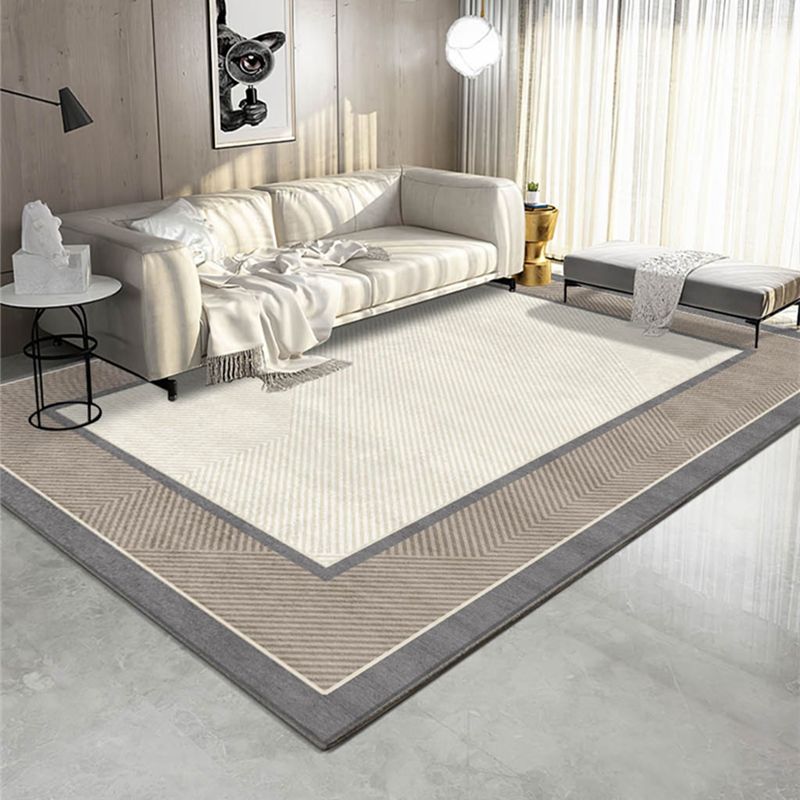 Grey Bohemian Area Carpet Americana Pattern Polyester Easy Care Washable Rug for Home Decor