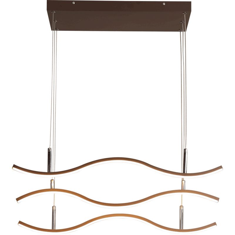 Contemporary Style Linear Shape Island Lighting Ideas Metal 3 Light Island Pendants