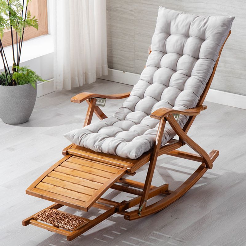 Antique Bamboo Recliner Chair Folding Recliner Chair with Cushion