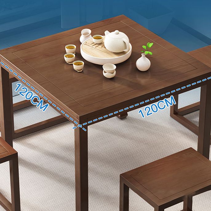 Traditional Wood Dining Set 1/5 Pieces Rectangle Dining Table Set