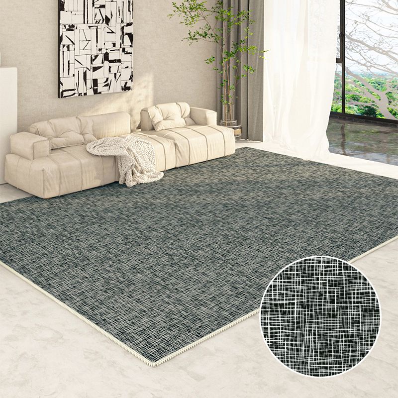 Light Apricot Simple Rug Polyester Solid Color Rug Non-Slip Backing Rug for Home Decor