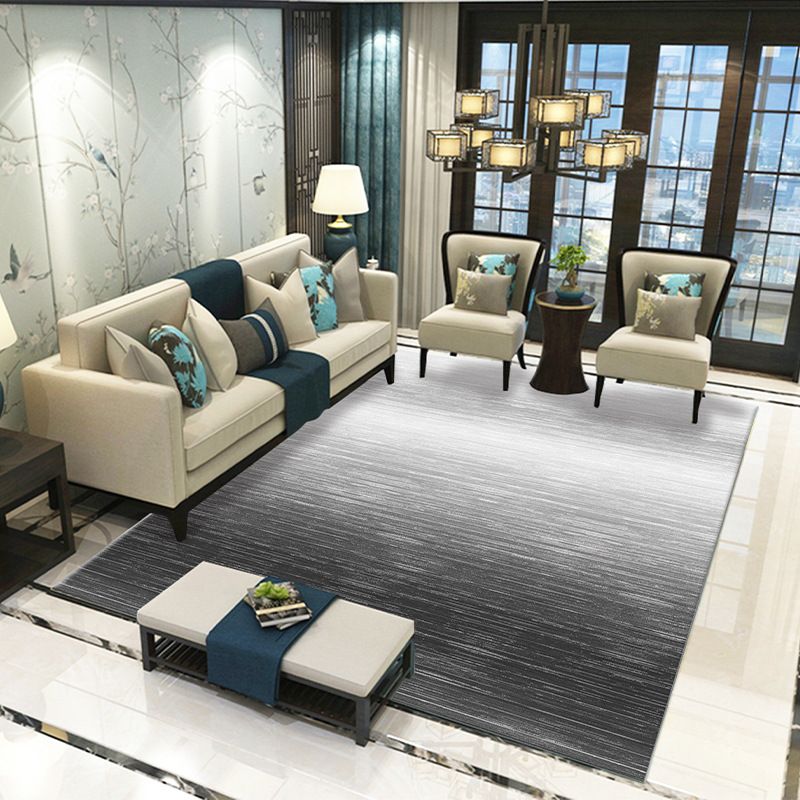 Minimalist Carpet Ombre Pattern Indoor Rug Polyester Stain Resistant Living Room Area Rug