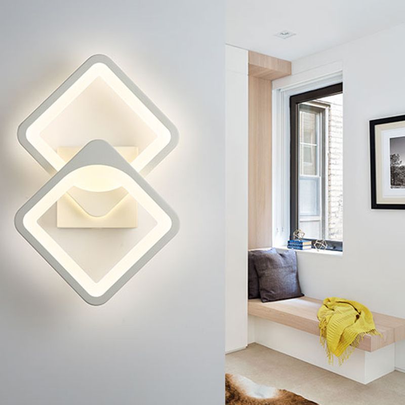 Contemporary Style Geometric Wall Lighting Ideas Metal 2 Lights Wall Lamps
