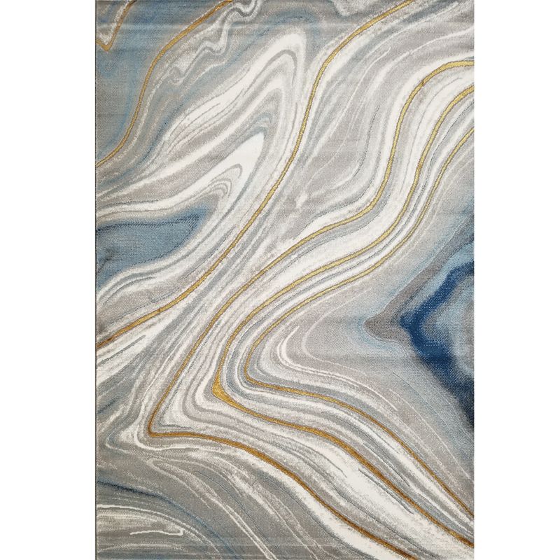 Minimalist Living Room Rug Multi-Color Oriental Pattern Area Carpet Synthetics Pet Friendly Easy Care Rug