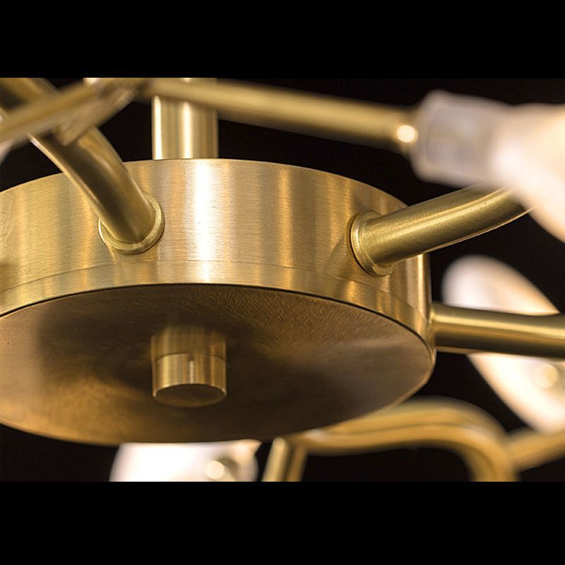 Gold Firefly Adjustable Pendant Light in Modern Luxury Style Copper Sputnik Ceiling Light with Acrylic Shade