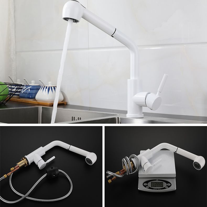 1-Handle Kitchen Faucet Pull down Sprayer with Supply Lines Bar Faucet