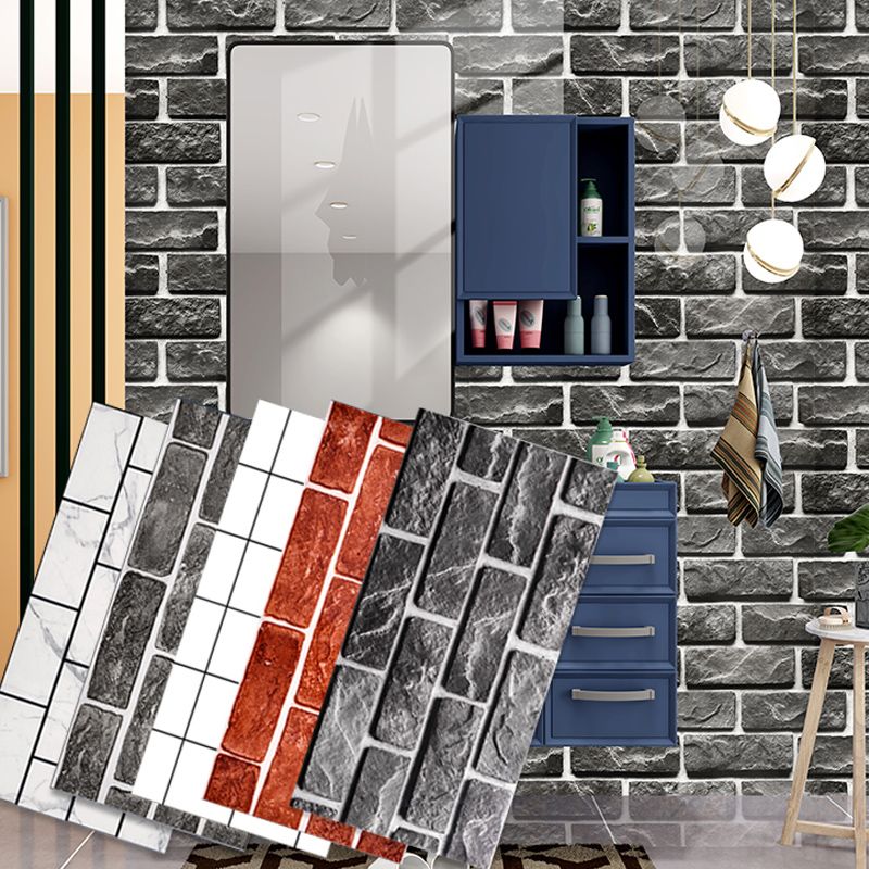 Brick Joint Peel & Stick Tile 12" x 24" Rectangular PVC Wallpaper