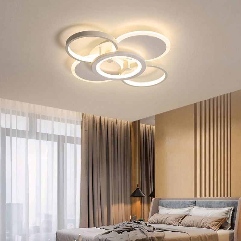 Halo White Hanne en forme de monture à chasse d'eau à LED minimaliste LED LEPLIQUE DE PLADE POUR CHAMBRE