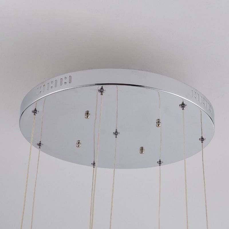 Spiral Stairs Pendant Light Fixture Clear Glass Nordic Style Multiple Hanging Light