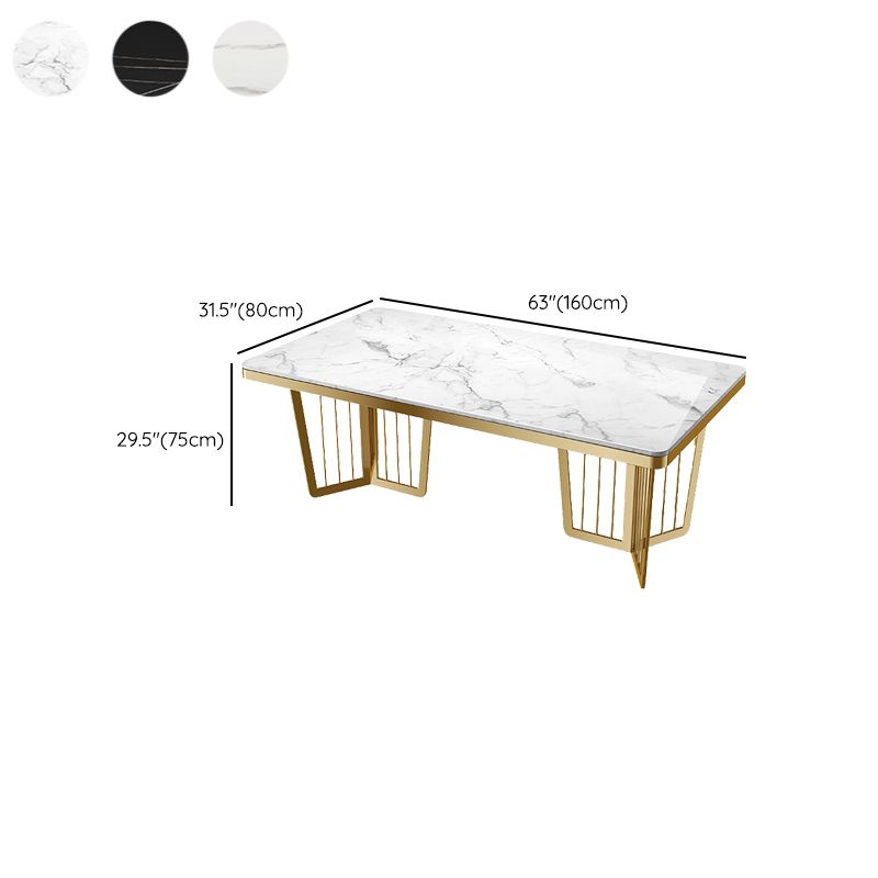Dinner Room Luxury Dining Table Kitchen Metal Base Dining Table