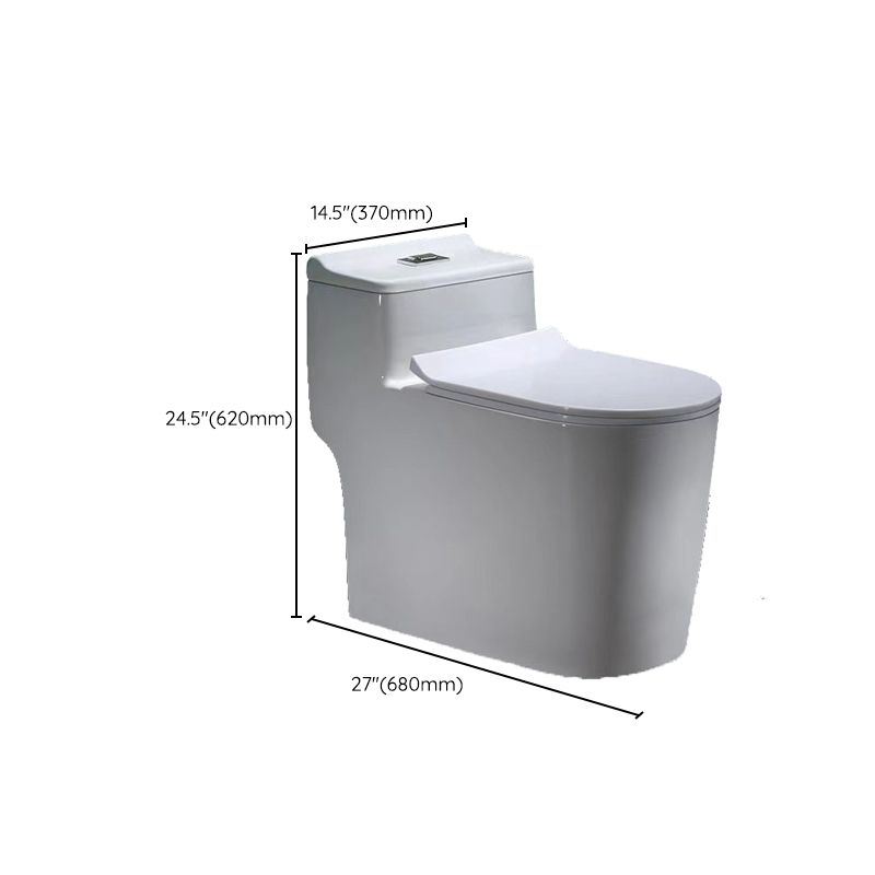 Contemporary Ceramic Floor Mounted Toilet Indoor All-In-One Toilet Bowl