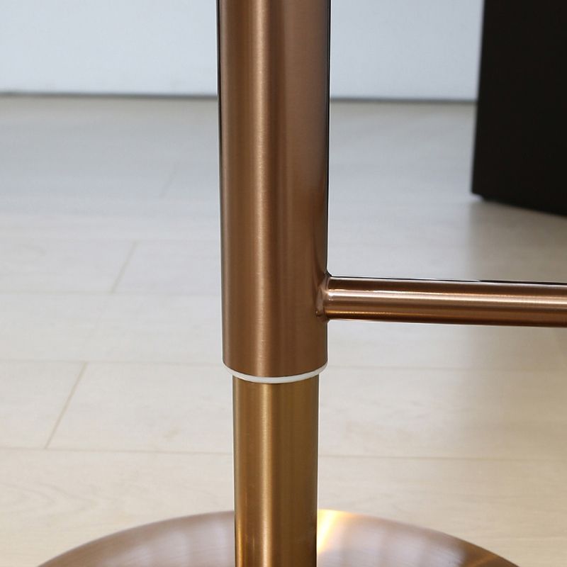 Modern Style Rotatable Backrest Counter Stool with Leather Cushion