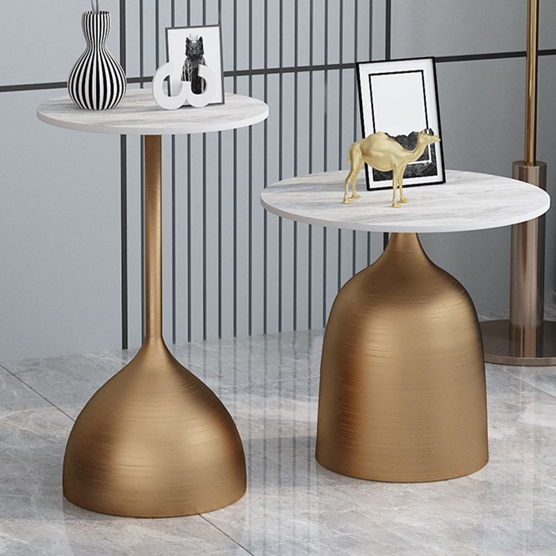 Mid-Century Round Side End Table Pedestal Base Type Sofa Table