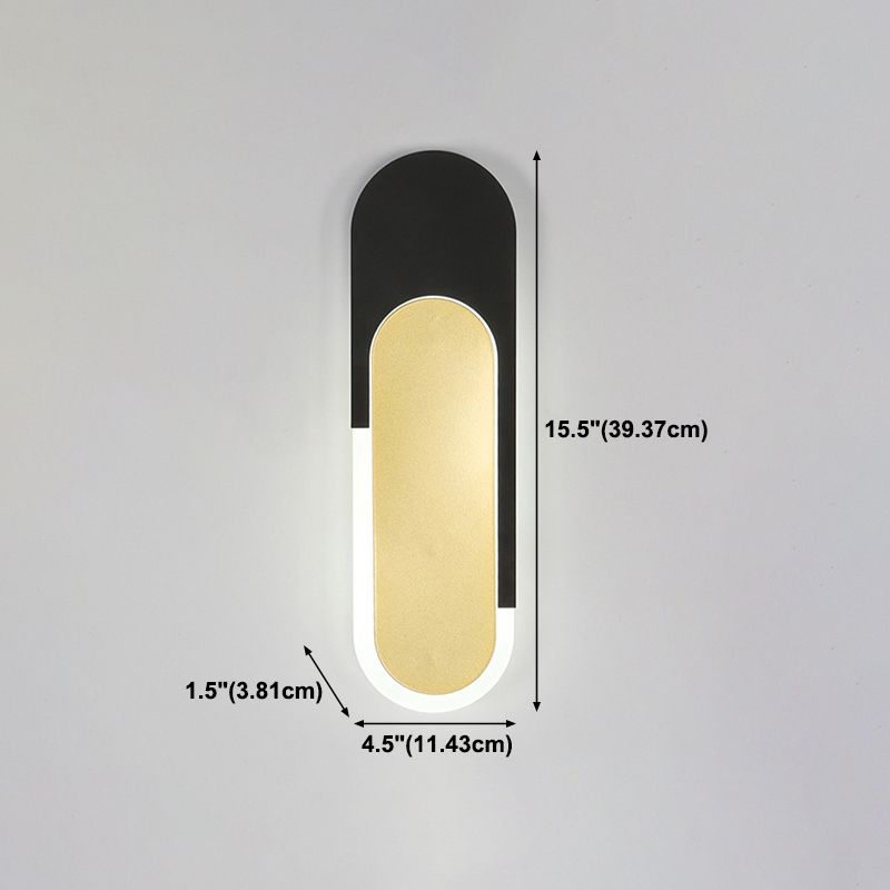Geometry Shape Wall Light Modern Style Metal 1-Light Wall Mount Light