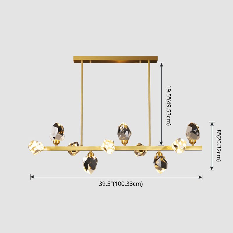 Diamond Over Island Lighting Crystal Modern Simplicity Hanging Island Lights for Restaurant