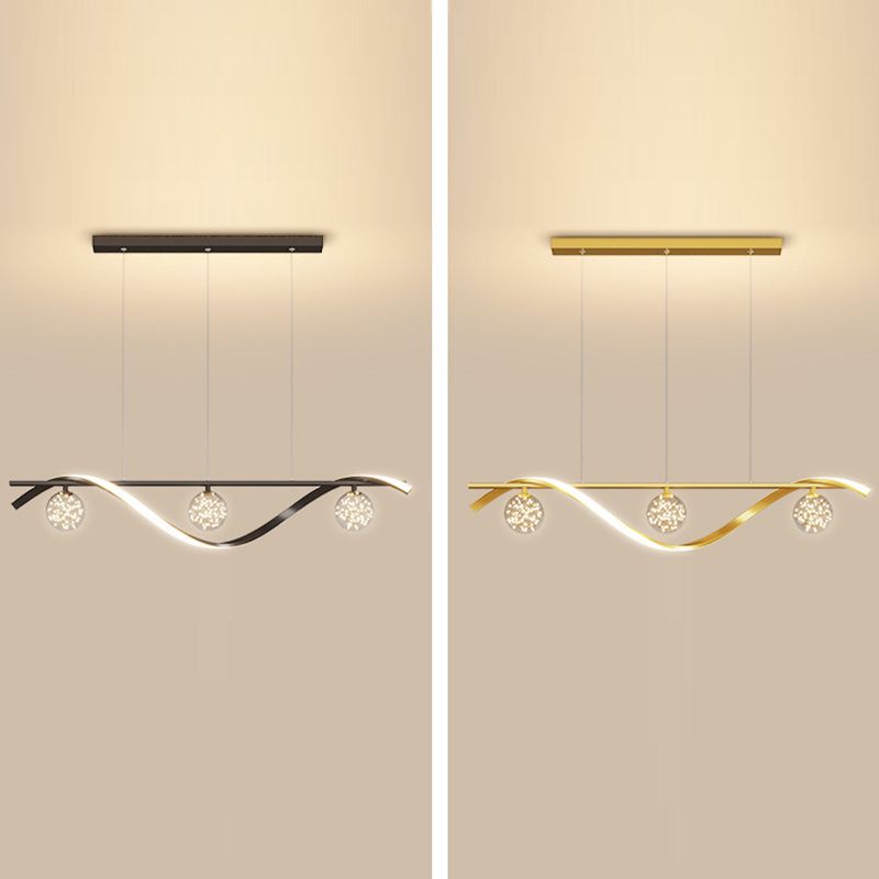 LED Island Light Modern Island Hanging Light with Acrylic Shade for Living Room