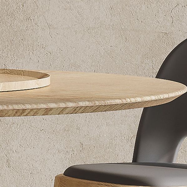 Contemporary Pedestal Dining Table Wood Dinner Table for Home