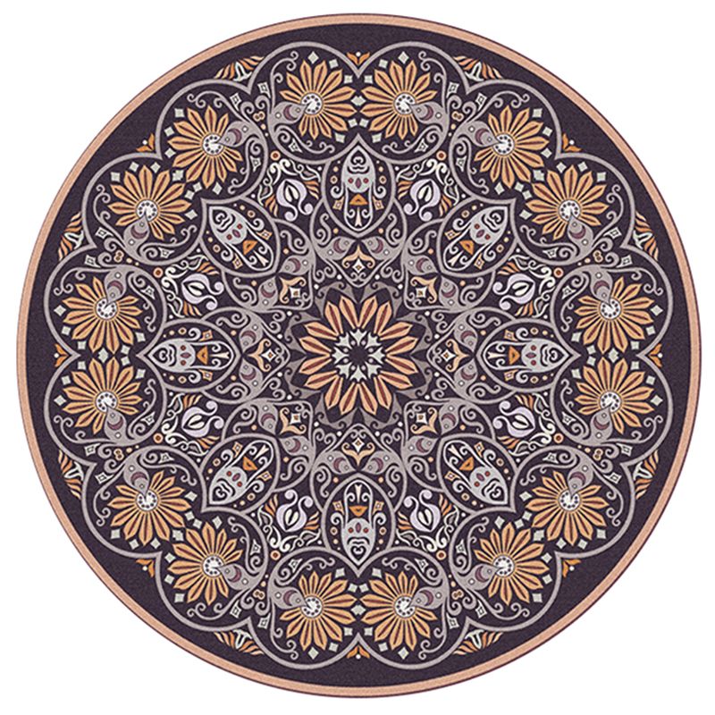 Tapis à imprimé floral multicolore