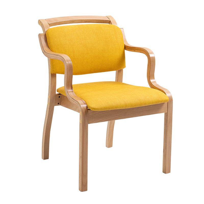 Ensembles de chaises latérales de salle à manger à dossier ouvert de chaise intérieure-extérieure en bois de style moderne