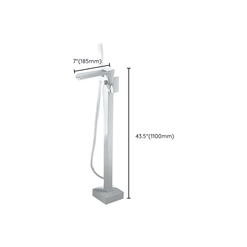 Modern Bathroom Faucet Pure Color High Arc Freestanding Tub Faucet