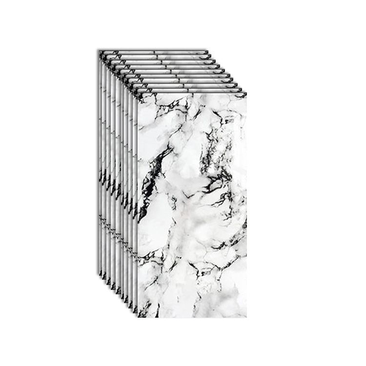 Single Tile Peel and Stick Tile Plastic Peel and Stick Tile with Rectangular Shape