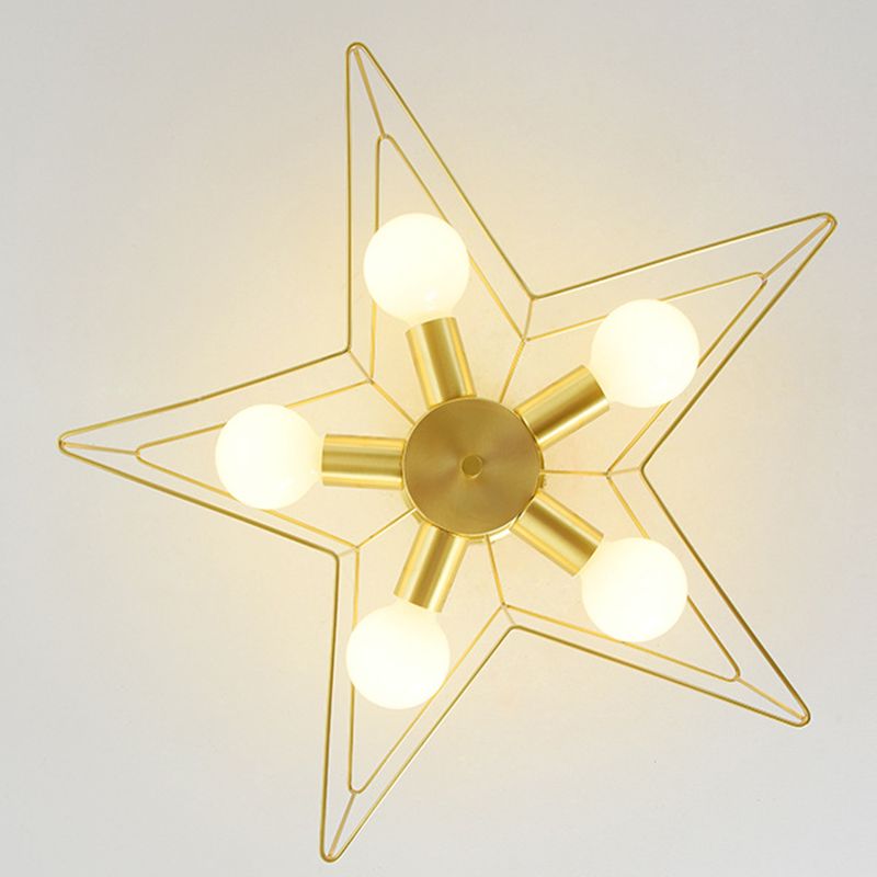 Star Shape Flush Mount Light Fixtures Modern Flush Mount Ceiling Light