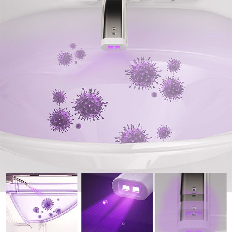 Modern Concealed Toilet Bowl All-In-One White Toilet with Seat for Bathroom