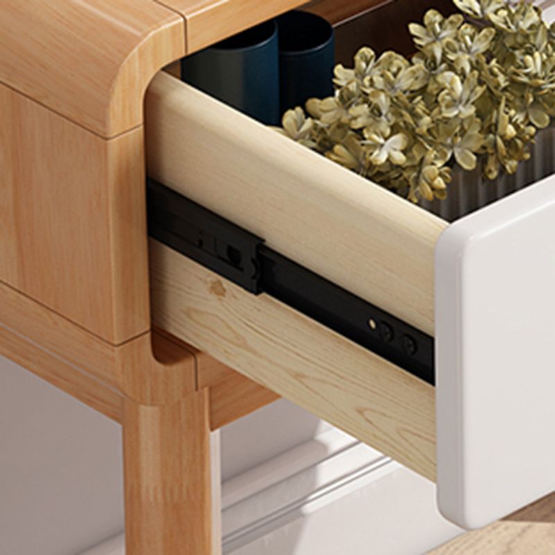 Solid Wood Dresser Scandinavian Vanity Set with Stool and Mirror