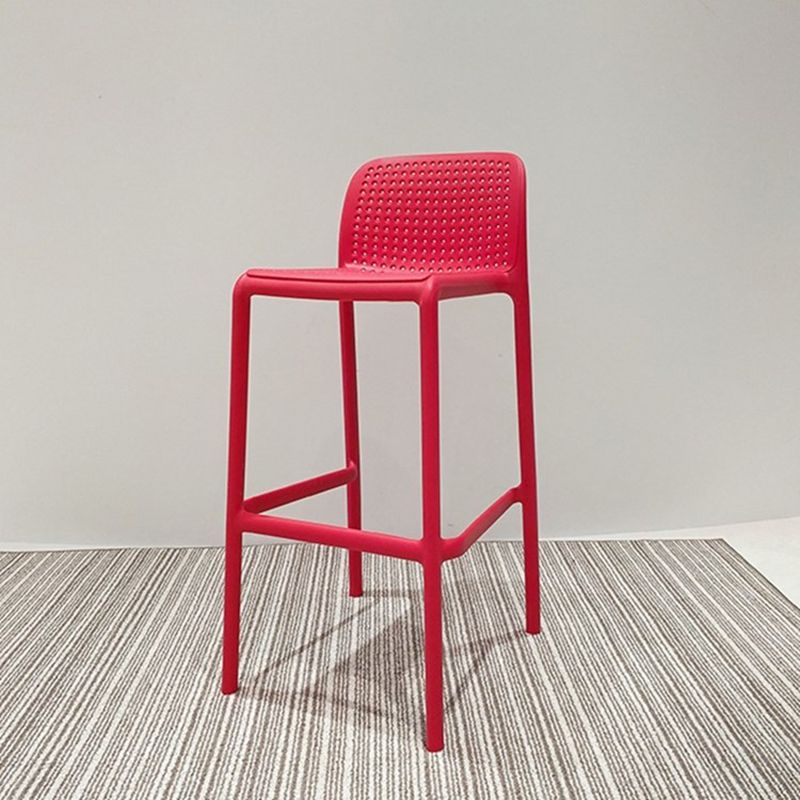 Nordic Macron Barhocker, Kunststoff, 4 Beine, Barhocker für Wohnzimmer, 4er-Set