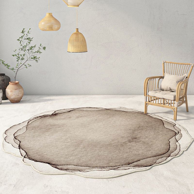 Blue Solid Color Carpet Polyester Modern Indoor Carpet Washable Area Carpet for Living Room
